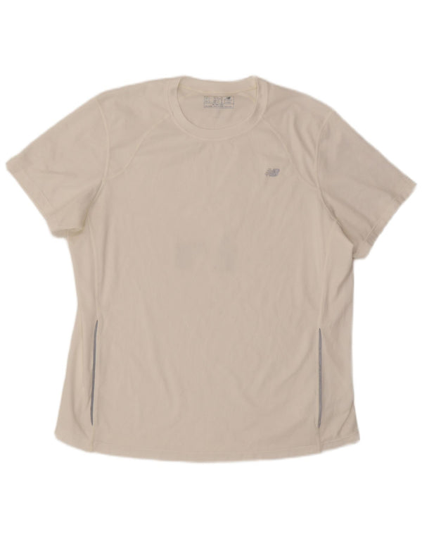 Tricou pentru bărbați New Balance Top XL, alb, poliester color bloc