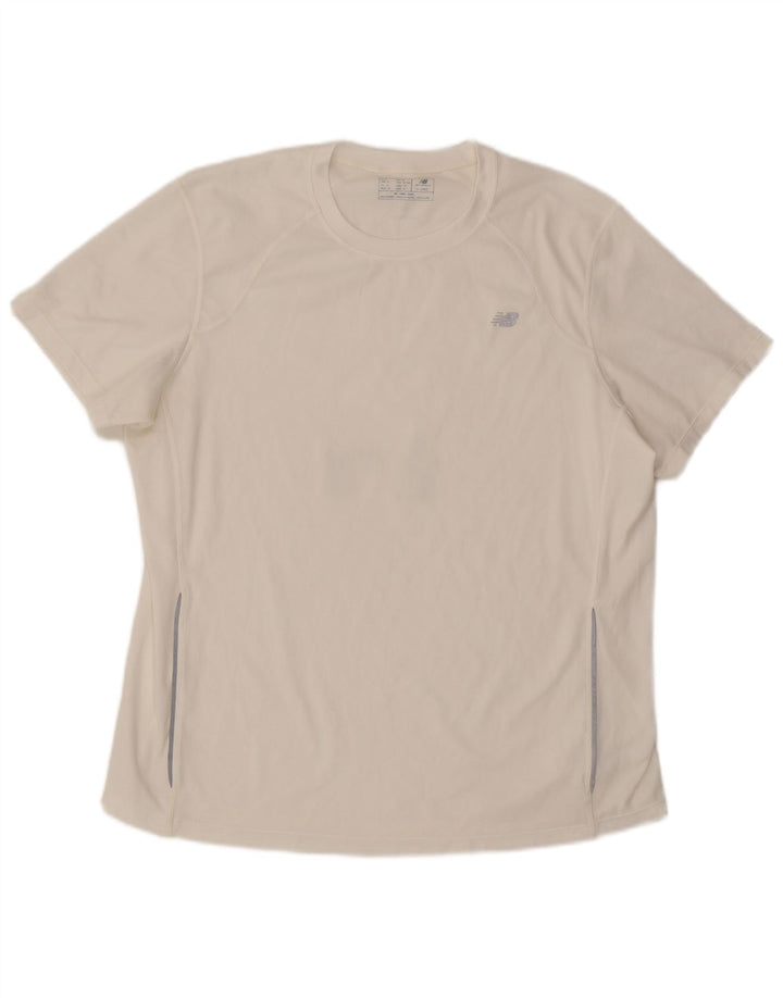 Tricou pentru bărbați New Balance Top XL, alb, poliester color bloc