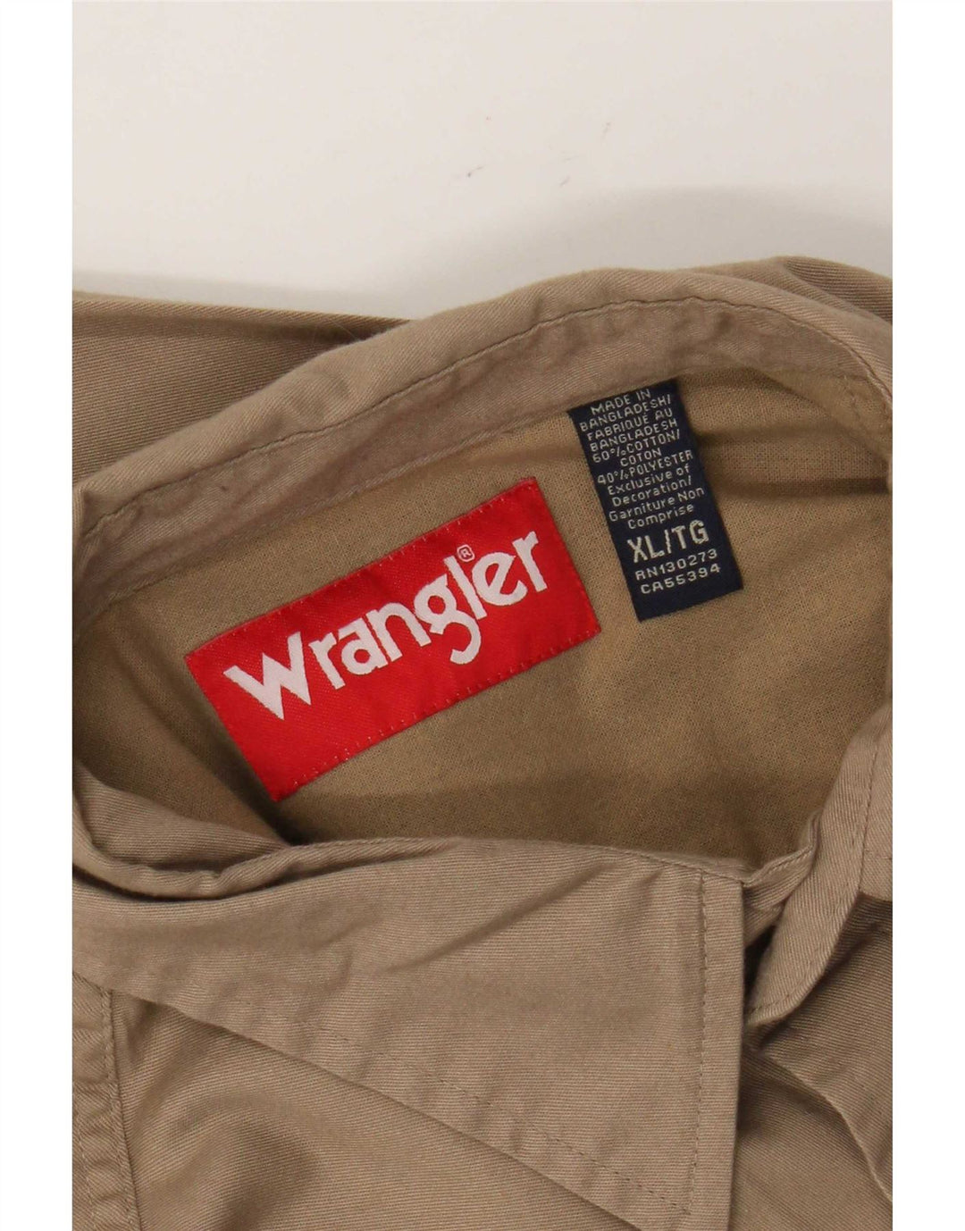 Cămașă pentru bărbați Wrangler XL, bej, bumbac
