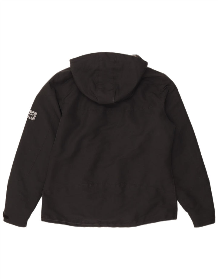 Jack Wolfskin jachetă de vânt cu glugă pentru femei UK 16 Poliester negru mare