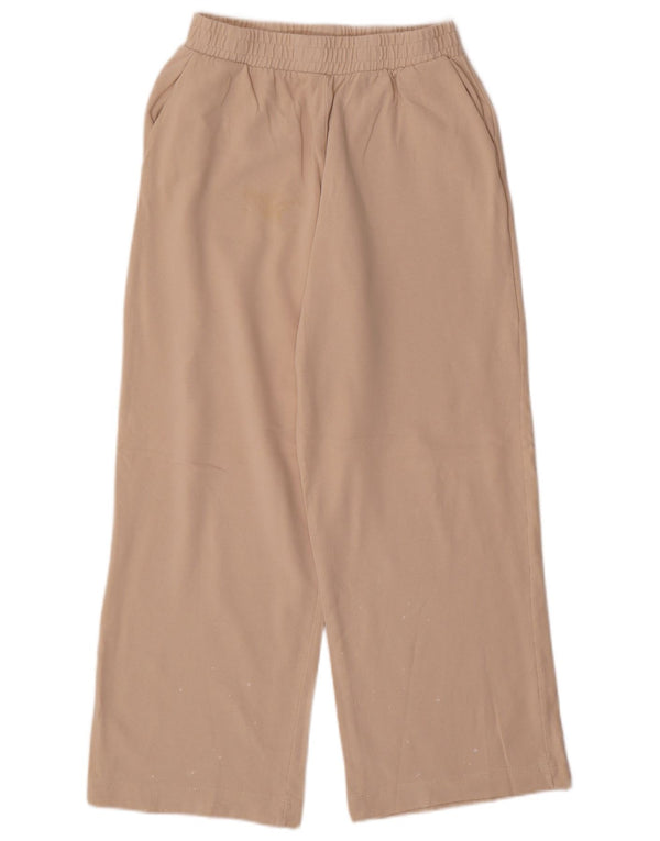 Pantaloni de trening pentru femei cu picioare largi Zara UK 10 Mic Bej