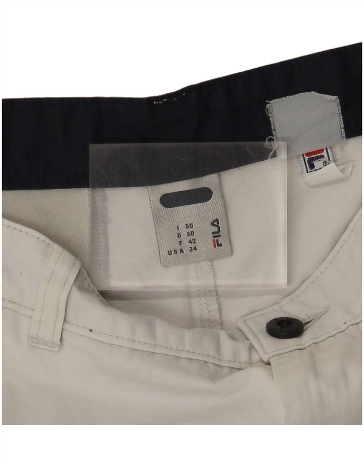 Pantaloni scurți cargo Fila pentru bărbați IT 50 Large W32 White