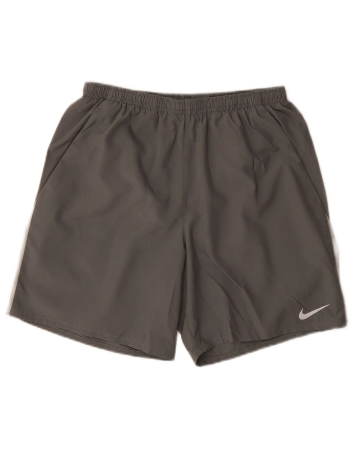 Pantaloni scurți sport Nike Dri Fit pentru bărbați, gri mediu, poliester color bloc