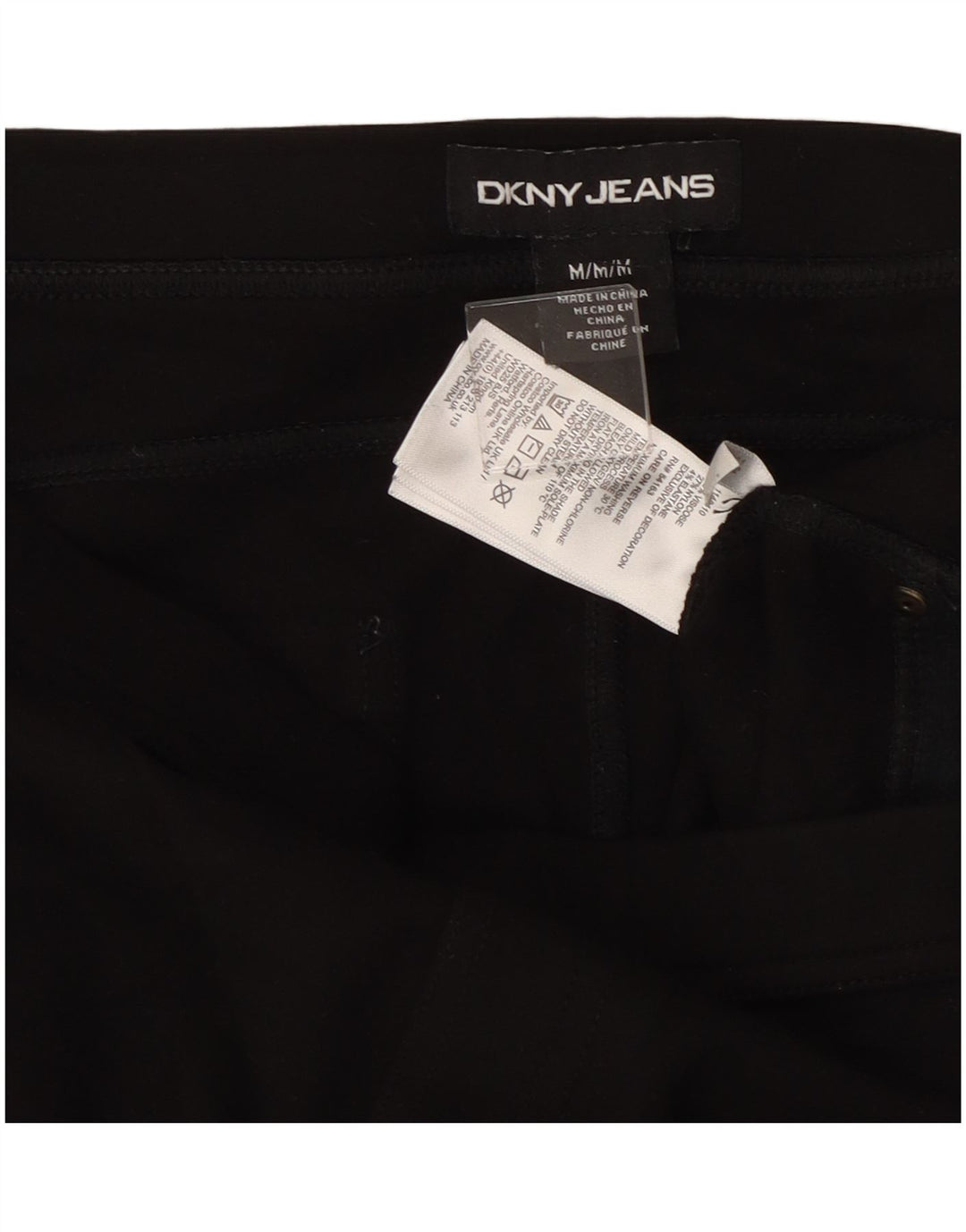 Dkny Pantaloni casual subțiri pentru femei L30 L27 Viscoză neagră