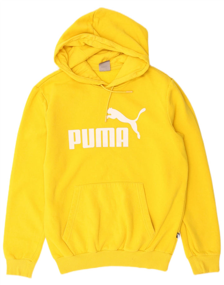 Pulover cu glugă grafic PUMA pentru bărbați, bumbac galben mic