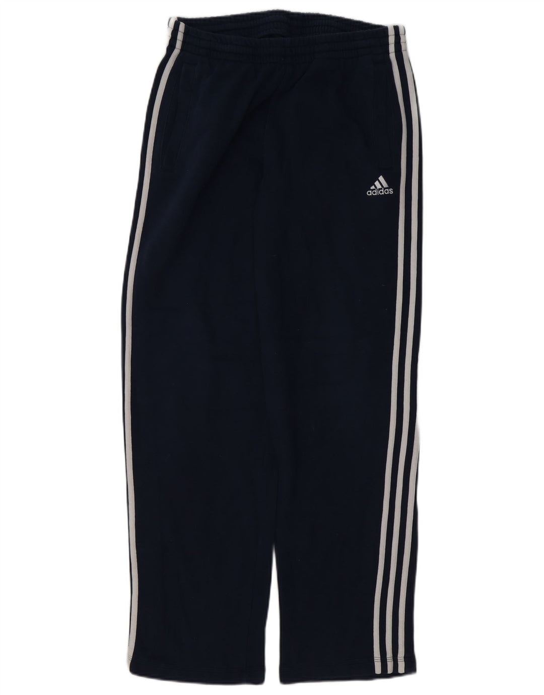 Pantaloni de trening ADIDAS Climalite pentru bărbați Marea Britanie 40/42, bumbac mediu albastru bleumarin