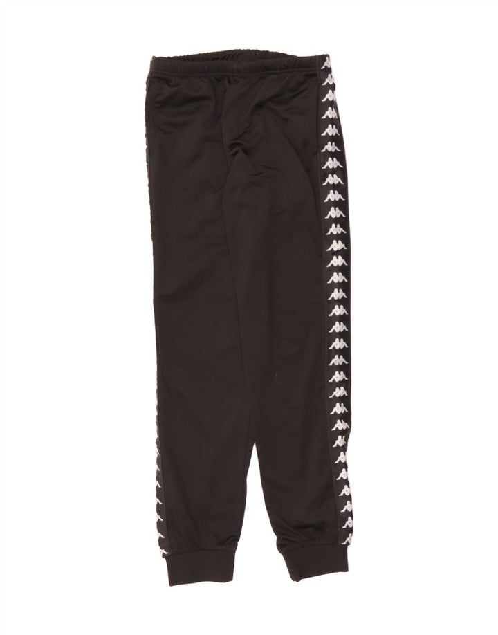 KAPPA Mens Graphic Tracksuit Trousers Joggers Small  Black Polyester Vintage Kappa and Second-Hand Kappa from Messina Hembry 