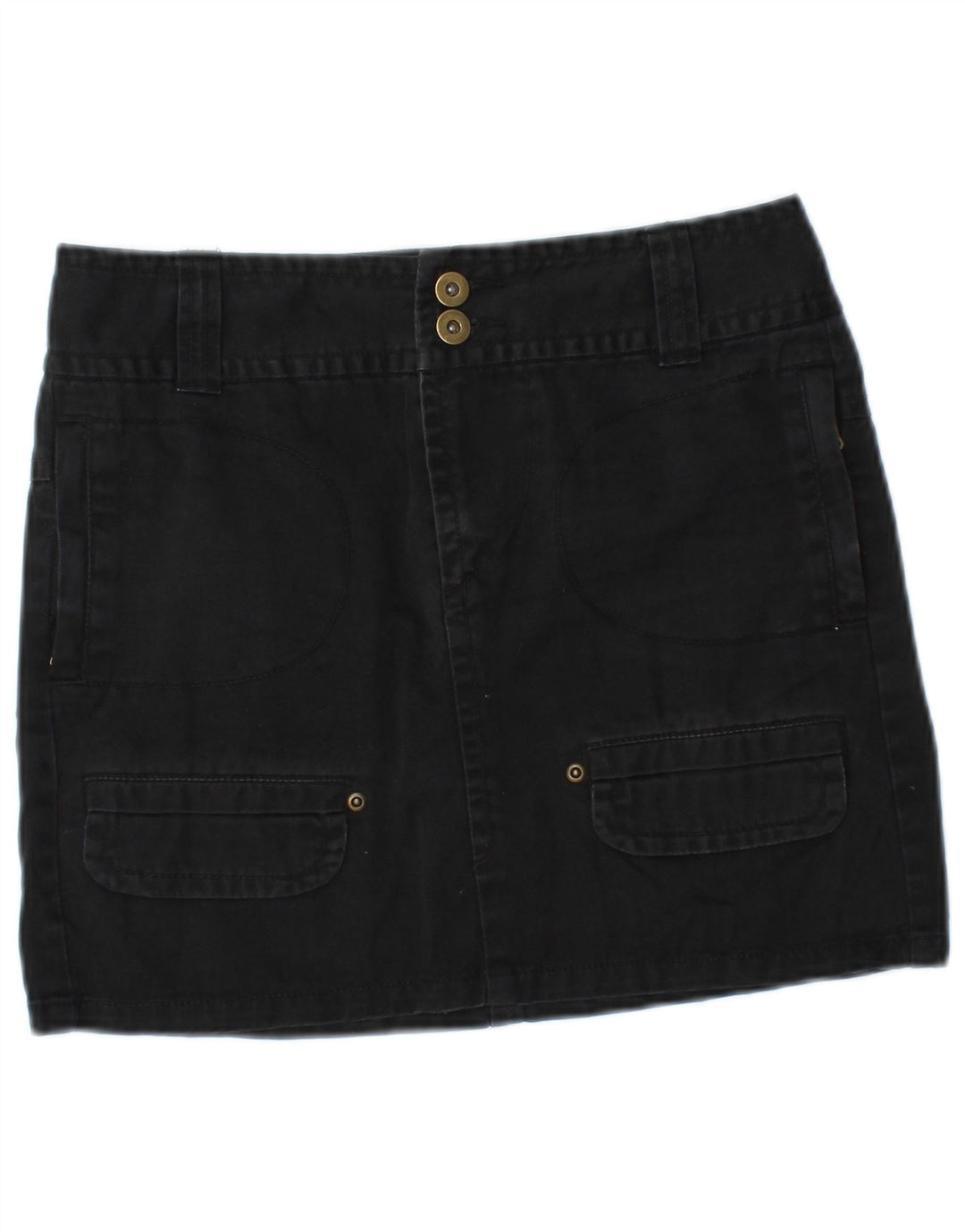 Fusta mini denim pentru femei BENETTON W28 Medium Black