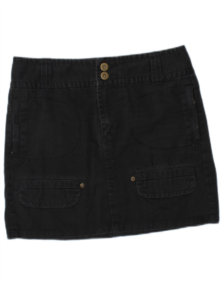 Fusta mini denim pentru femei BENETTON W28 Medium Black