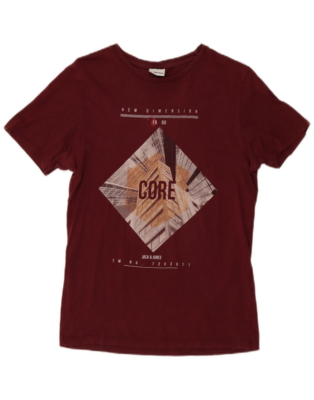 JACK & JONES Bărbați Core Tricou grafic Top XS Bumbac Burgundy