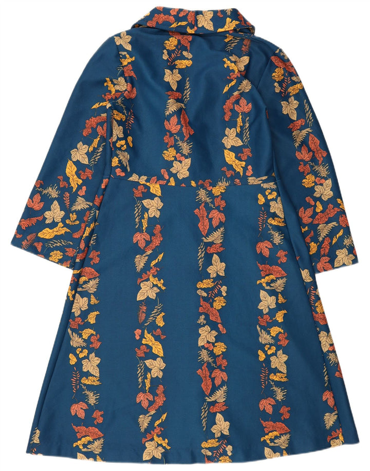 Rochie vintage pentru femei UK 14 Medium Blue Floral