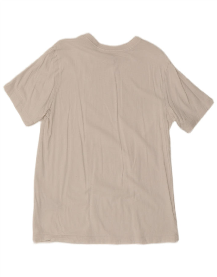 Tricou grafic Nike pentru bărbați Top mediu din bumbac alb