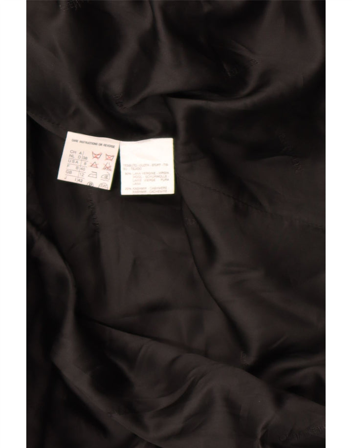 Max Mara Femei Lână Dublu Sânt UK 12 Mediu Negru Lână Clasic