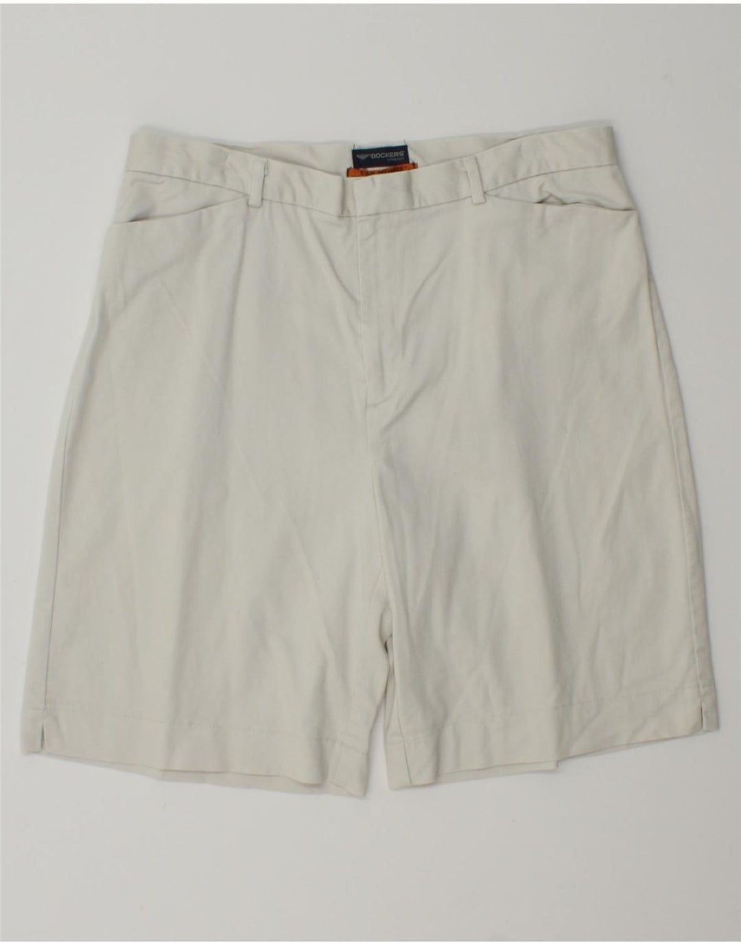 DOCKERS Womens Stain Defender Casual Shorts US 12 Large W32  White Vintage Dockers and Second-Hand Dockers from Messina Hembry 