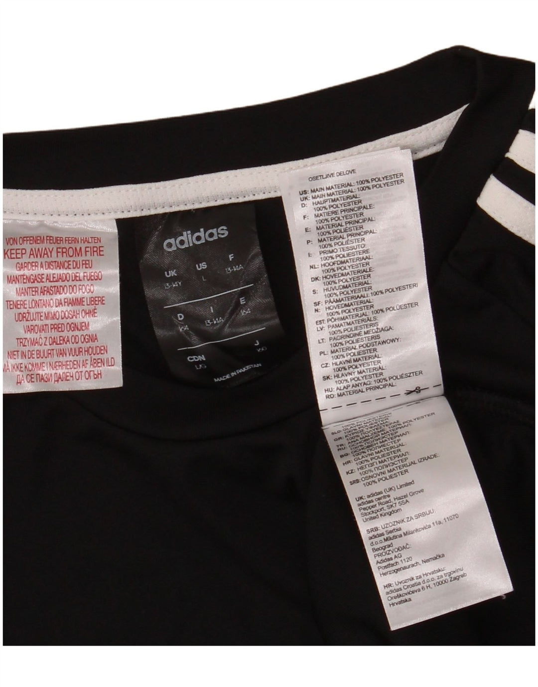 Tricou ADIDAS Climalite pentru baieti Top 13-14 ani poliester negru
