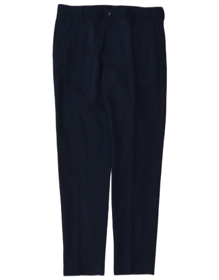 Pantaloni de costum slim pentru bărbați Zara EU 40 Mediu L31 L32 Bleumarin Poliester