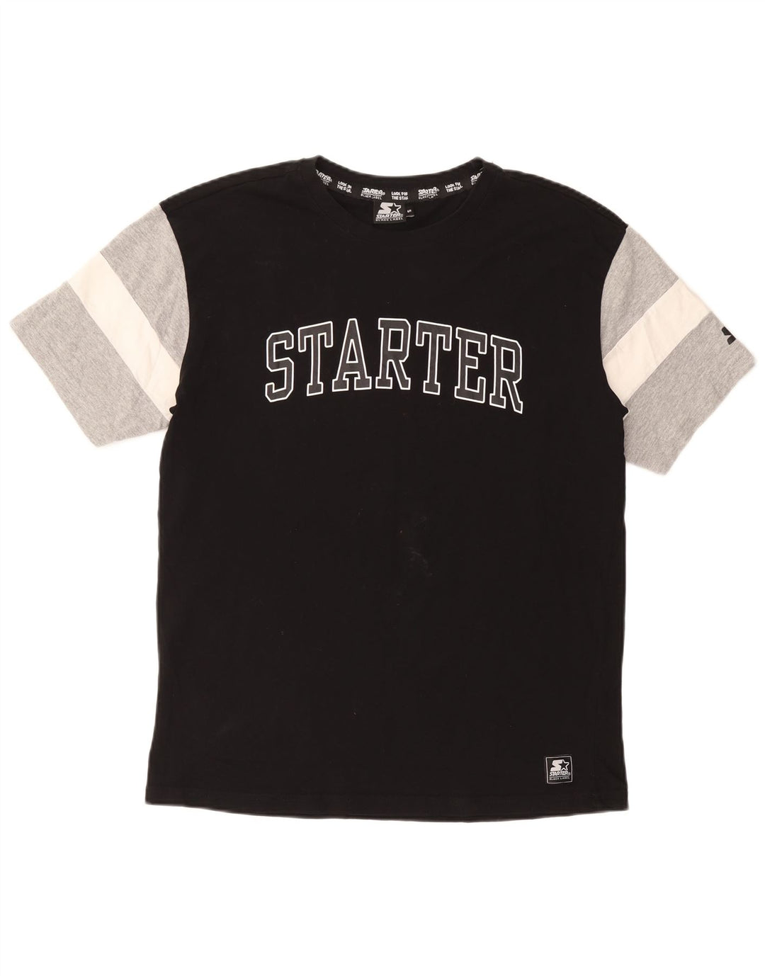 STARTER Tricou grafic pentru bărbați Top mic, negru, colorblock, bumbac