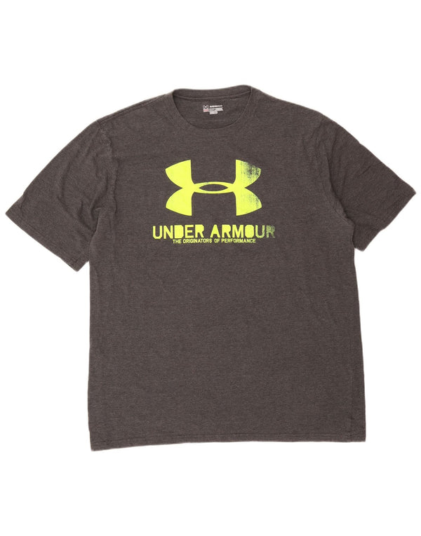Tricou grafic Under Armour pentru bărbați Heat Gear Top 2XL bumbac gri