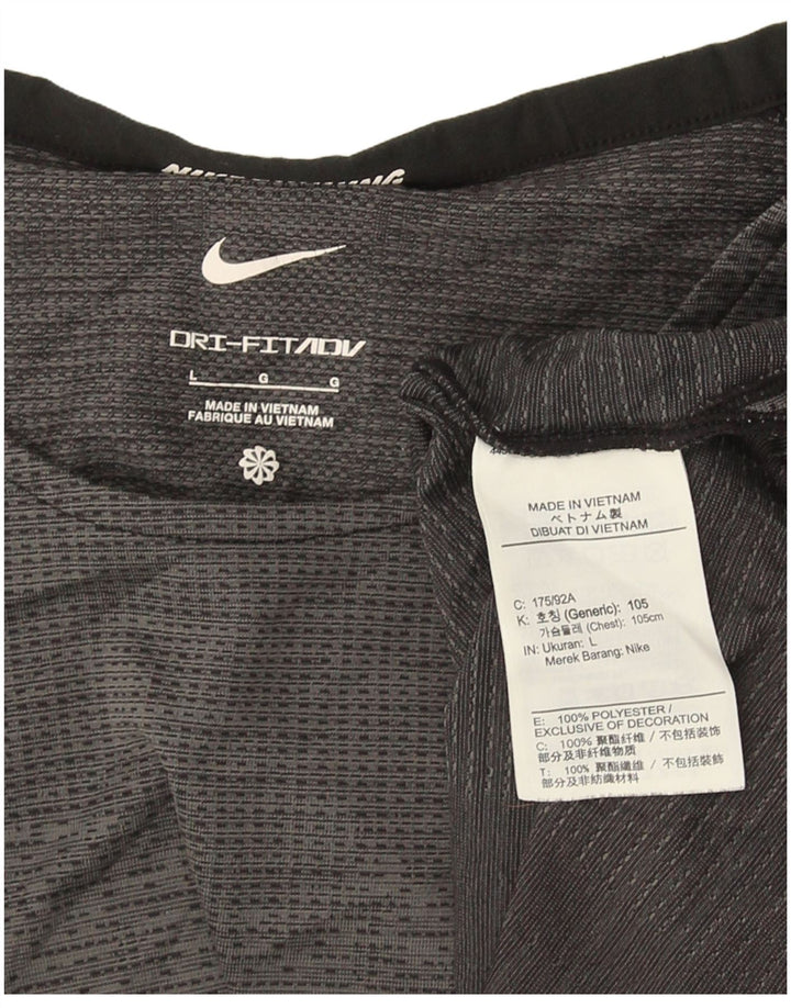 Tricou Nike Dri Fit pentru bărbați Top mare, gri, poliester, sport