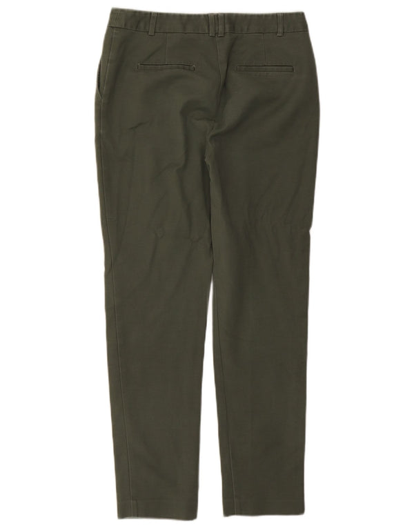 Pantaloni chino subțiri OASIS pentru femei UK 8 mici L26 L27 bumbac verde