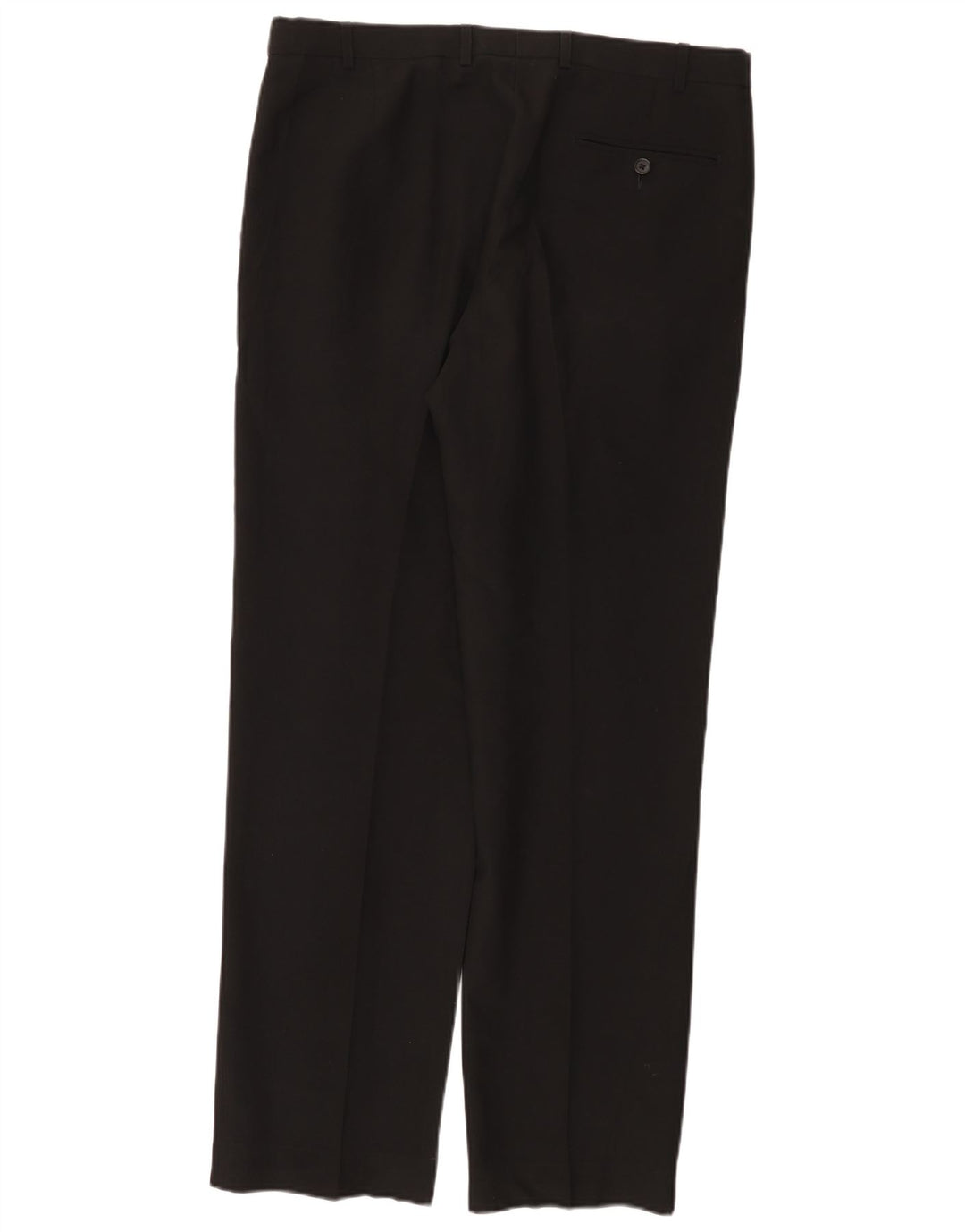 MARKS & SPENCER Pantaloni de costum pentru bărbați, cu ajustare normală, L36 L33, poliester negru