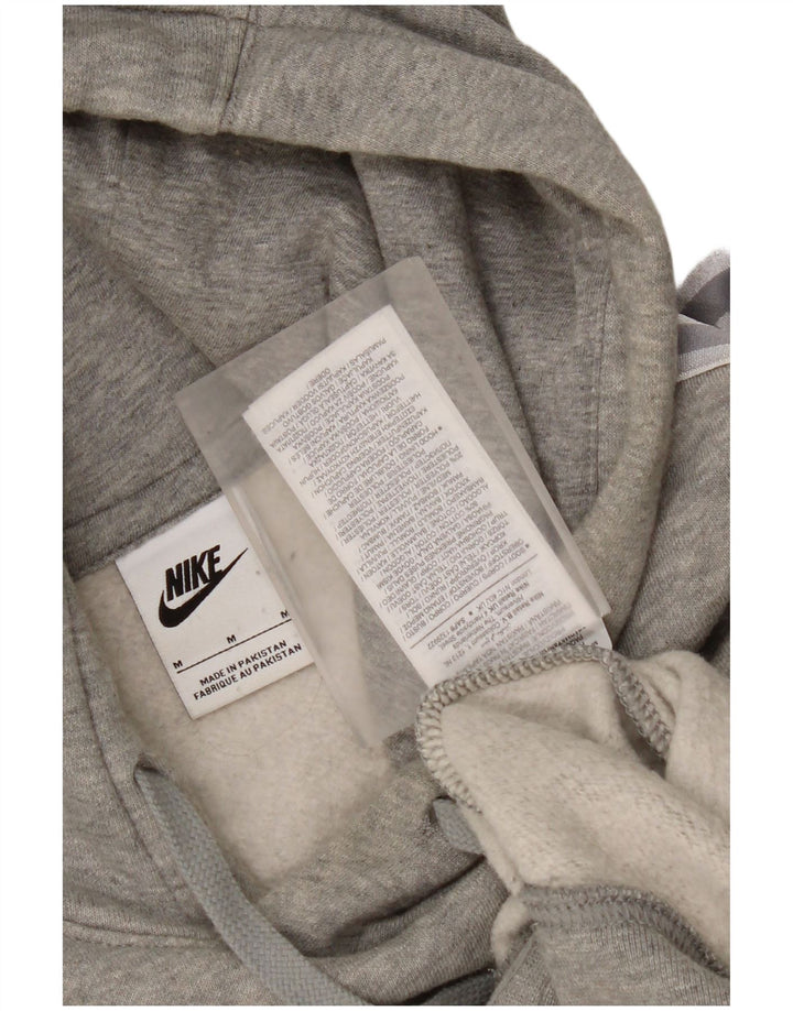 Pulover Nike pentru bărbați cu capota cu grafică, din bumbac cu pete, gri mediu