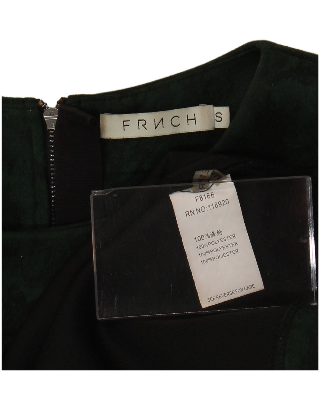 FRNCH Bluză Crop Top Femei UK 16 Poliester Floral Verde Mic