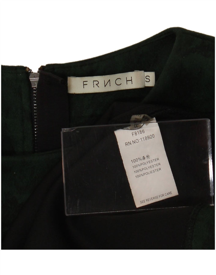 FRNCH Bluză Crop Top Femei UK 16 Poliester Floral Verde Mic