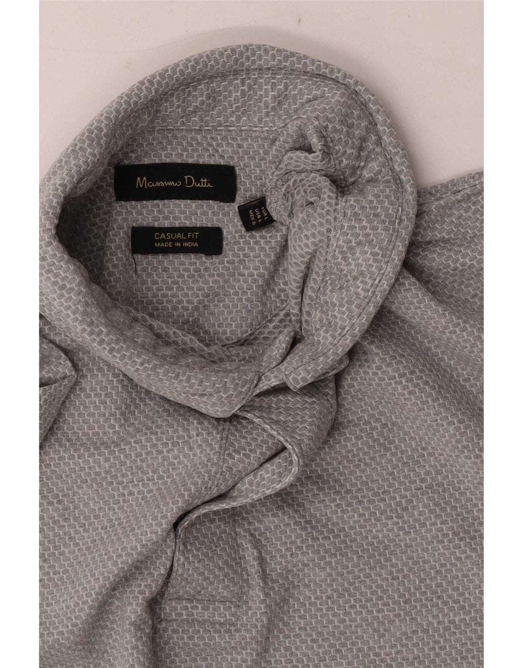 Cămașă polo Massimo Dutti pentru bărbați, cu formă lejeră, mare, gri