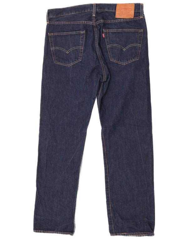 Blugi drepti pentru bărbați Levi's 501 W34 L30 bumbac bleumarin