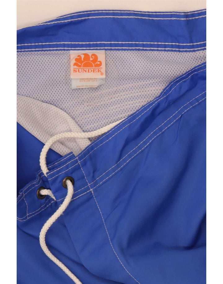 Sundek Pantaloni scurți de înot pentru bărbați, albastru mediu, nailon color bloc