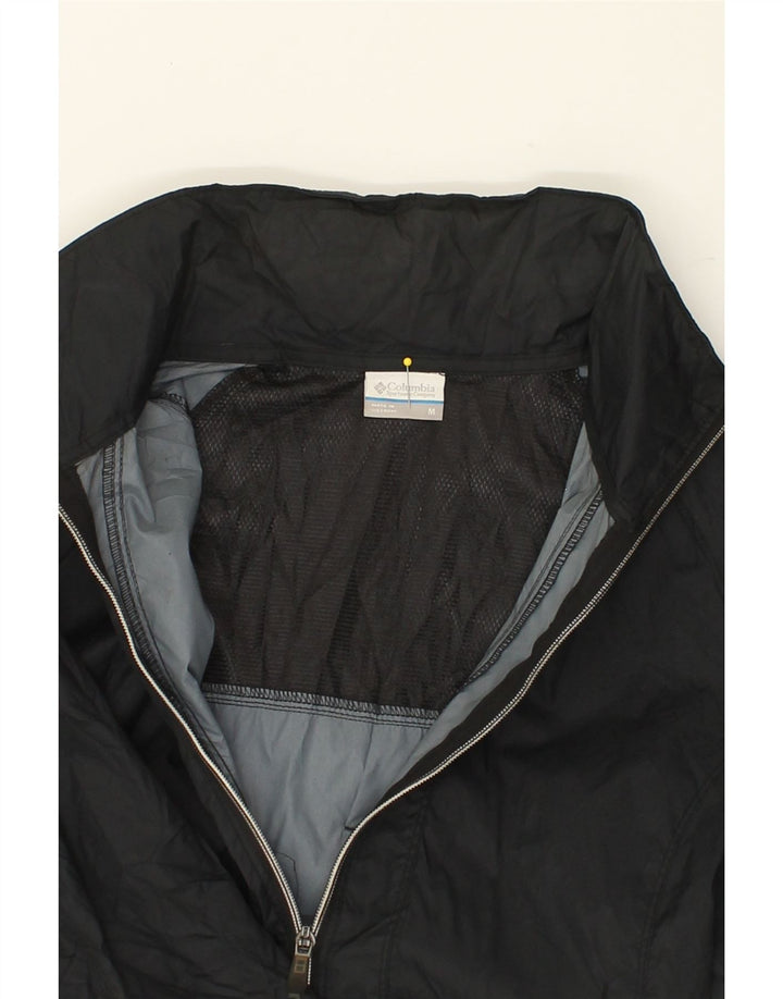 COLUMBIA Womens Rain Jacket UK 12 Medium Black Polyamide Vintage Columbia and Second-Hand Columbia from Messina Hembry 