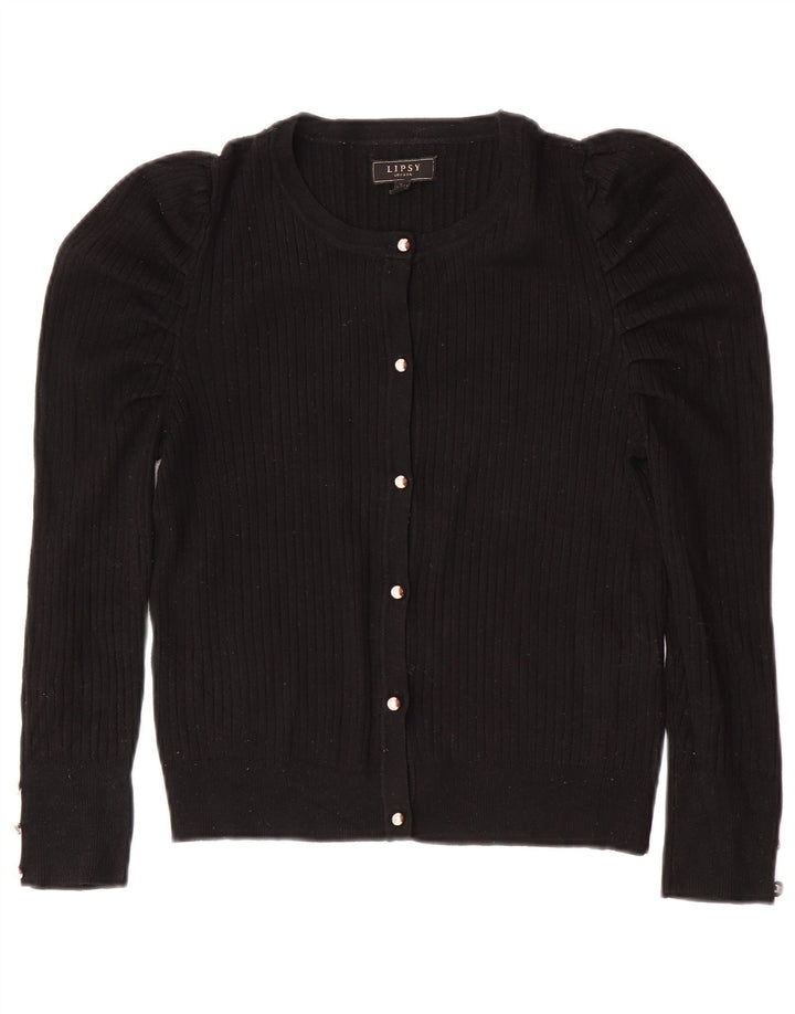 Pulover cardigan pentru femei Lipsy UK 12 Medium Black Viscose