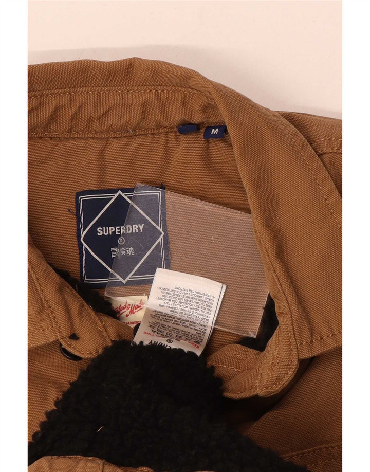 Jachetă Bomber Superdry pentru bărbați UK 38, bumbac maro mediu