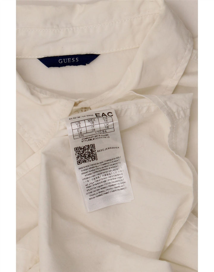 Cămașă Guess Băieți 15-16 Ani Bumbac Alb