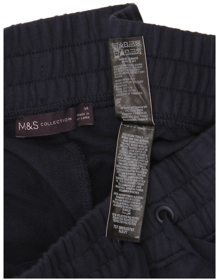 Pantaloni scurti sport pentru femei Marks & Spencer UK 14 mari, albastru, bumbac