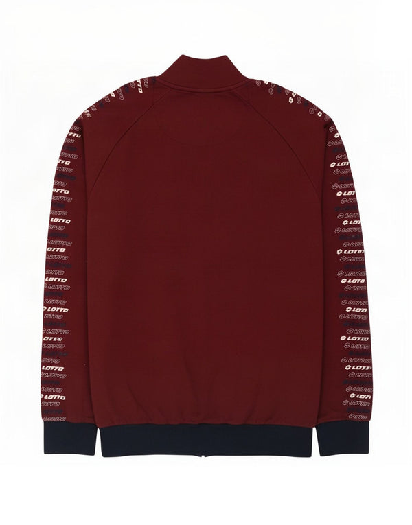 Jachetă de trening grafică pentru bărbați Lotto IT 54 2XL Burgundy Colorblock