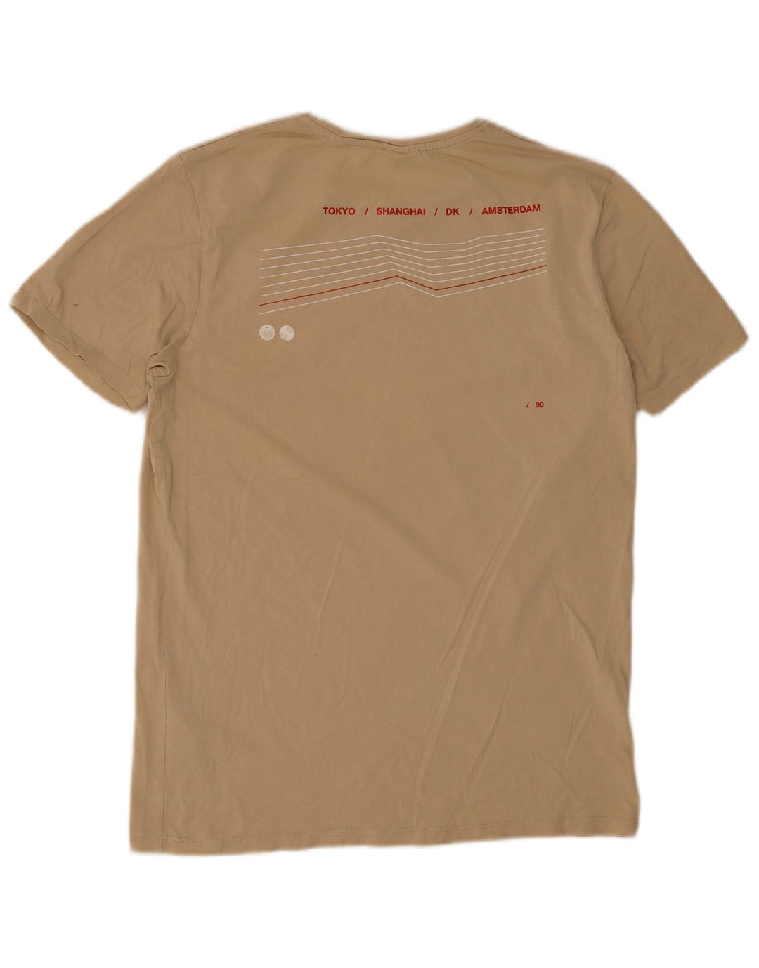 Tricou grafic Jack & Jones pentru bărbați Top mic, bej, bumbac