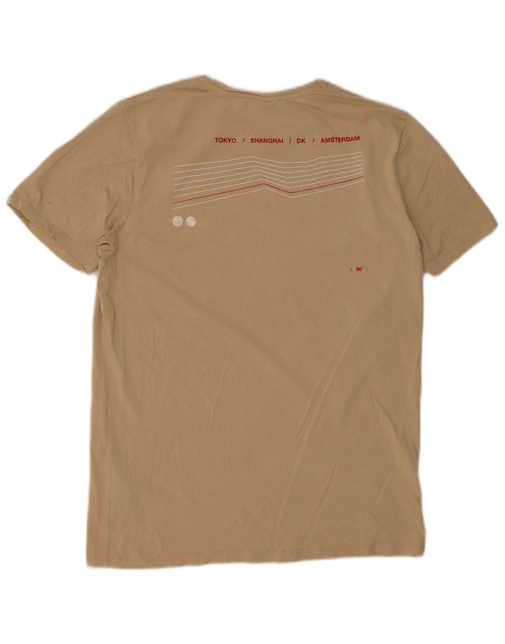 Tricou grafic Jack & Jones pentru bărbați Top mic, bej, bumbac