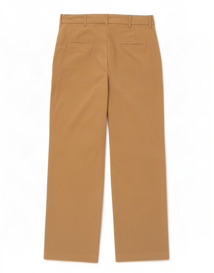 Pantaloni Drepți Casual Zara Femei L28 L30 Maro Poliester