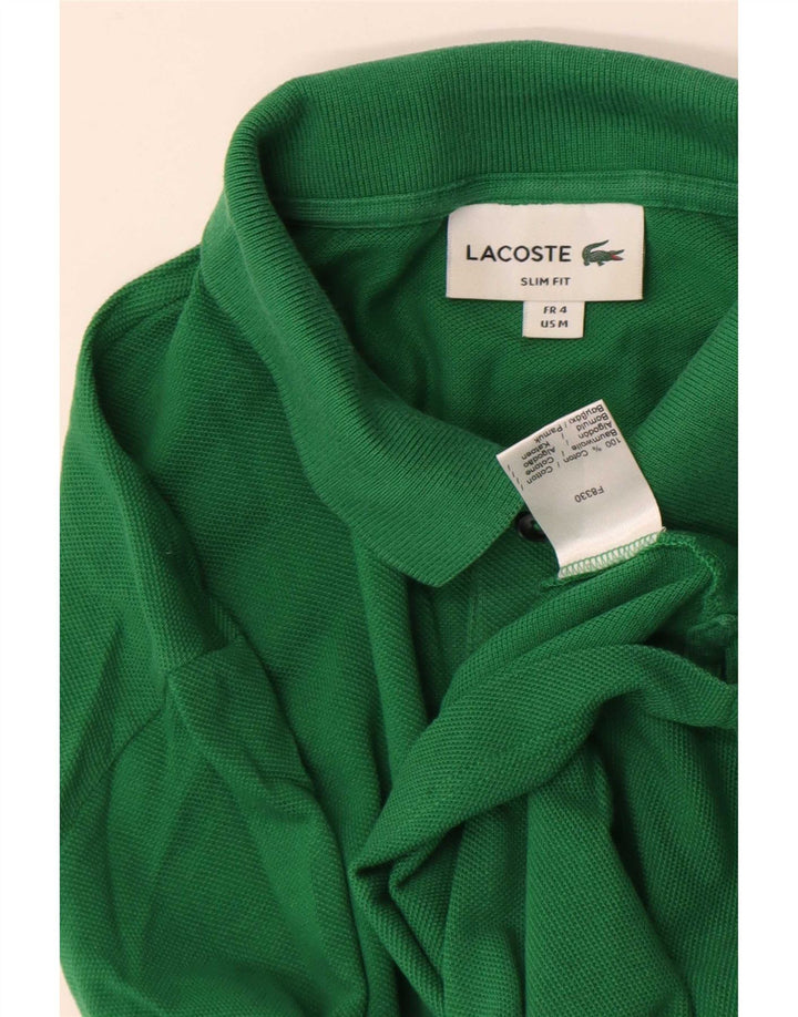 Tricou polo pentru bărbați Lacoste Slim Fit Mărimea 4, bumbac verde mediu