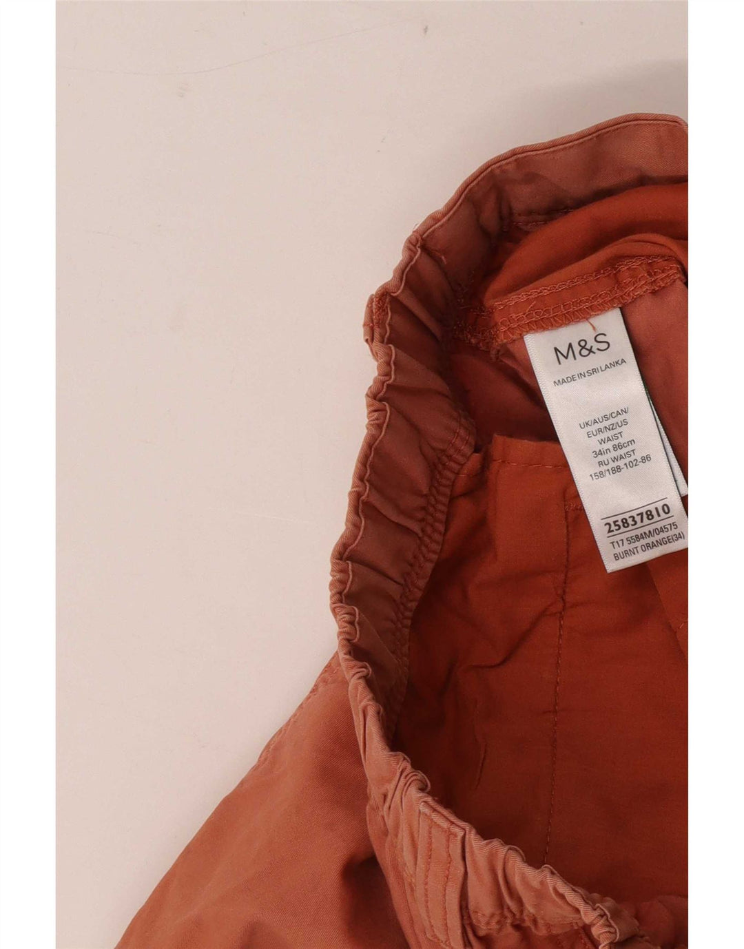 Pantaloni scurți chino pentru bărbați Marks & Spencer W34, bumbac mare portocaliu