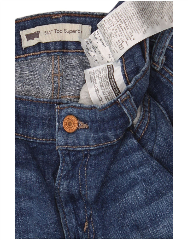 Blugi Levi's 524 Super Low Bootcut W31 L30 Bumbac albastru