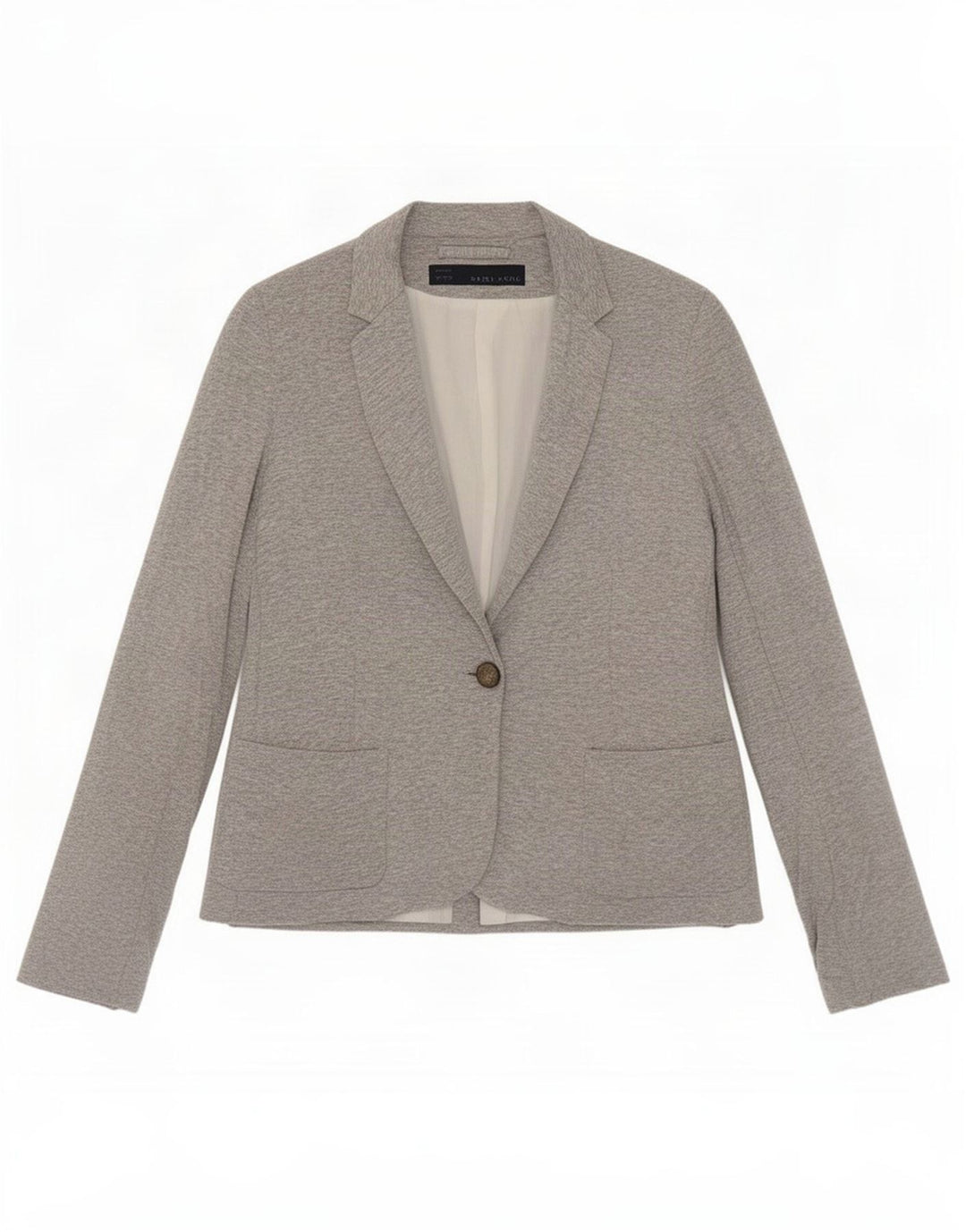 Sacou blazer pentru femei Zara, cu 1 nasture, UK 10, mic, gri cu pete