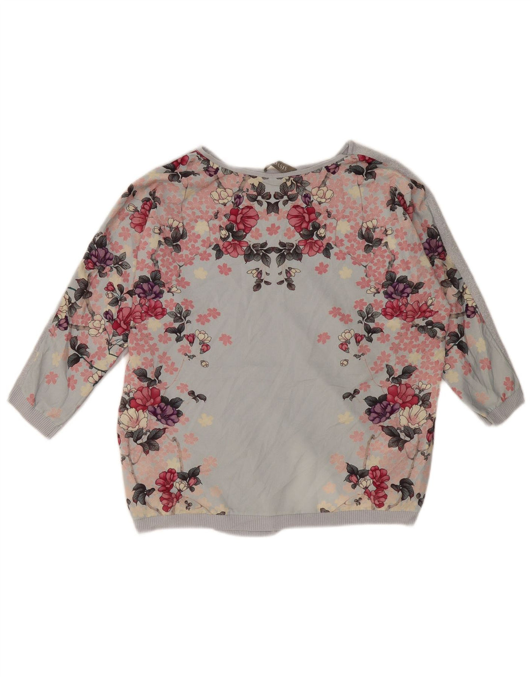 Pulover Oasis pentru femei, supradimensionat, cu gât de barcă, UK 14 Medium Blue Floral