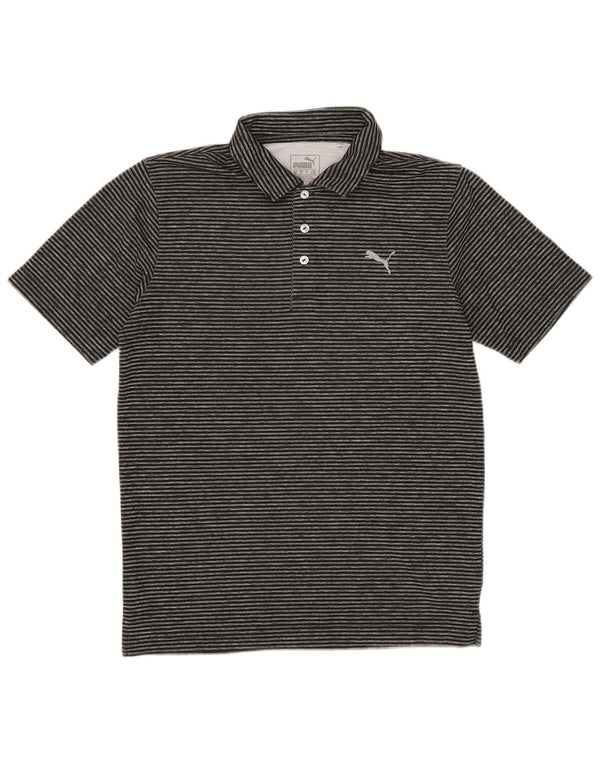 Tricou polo Puma pentru bărbați, poliester cu dungi negru