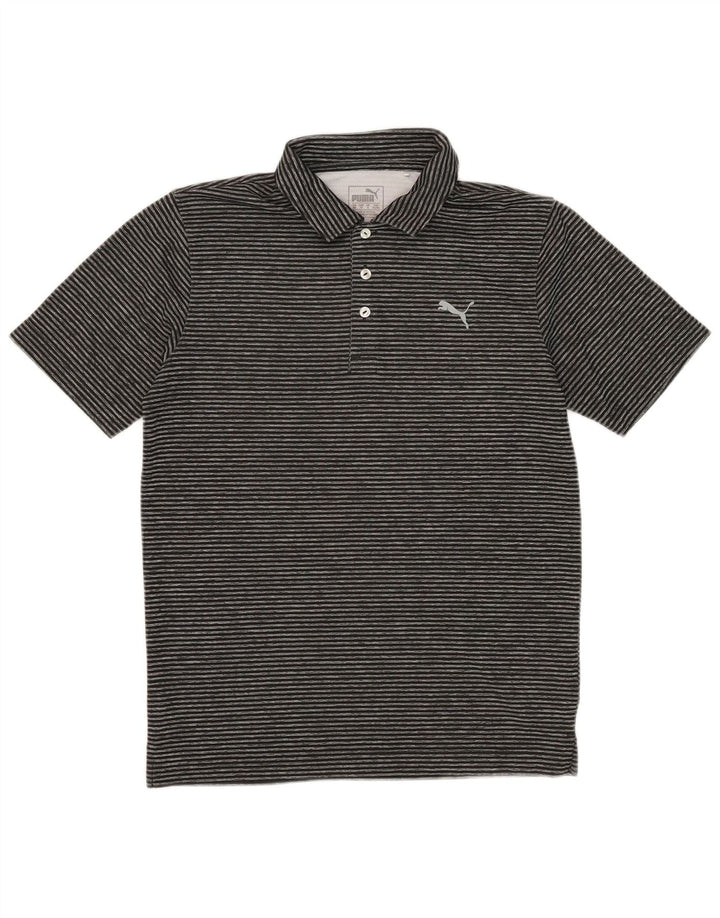 Tricou polo Puma pentru bărbați, poliester cu dungi negru