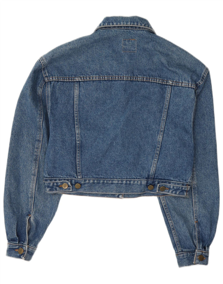 Jachetă de denim scurtă pentru femei Stefanel UK 12 Medium Blue