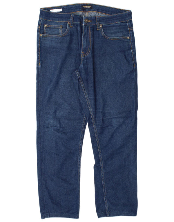 Jack & Jones Blugi pentru bărbați Clark drepte W30 L28 Bumbac albastru