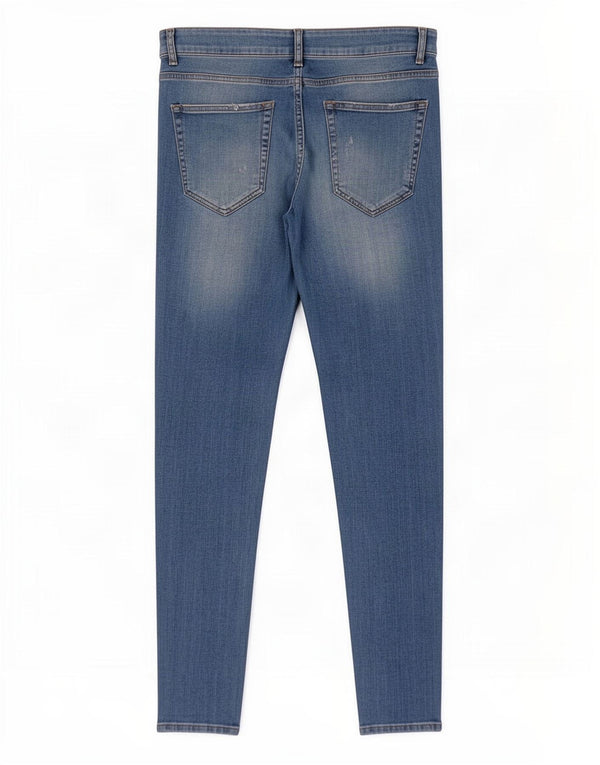 Blugi skinny distressed pentru bărbați Zara IT 42 Large W32 L28 Blue Bumbac
